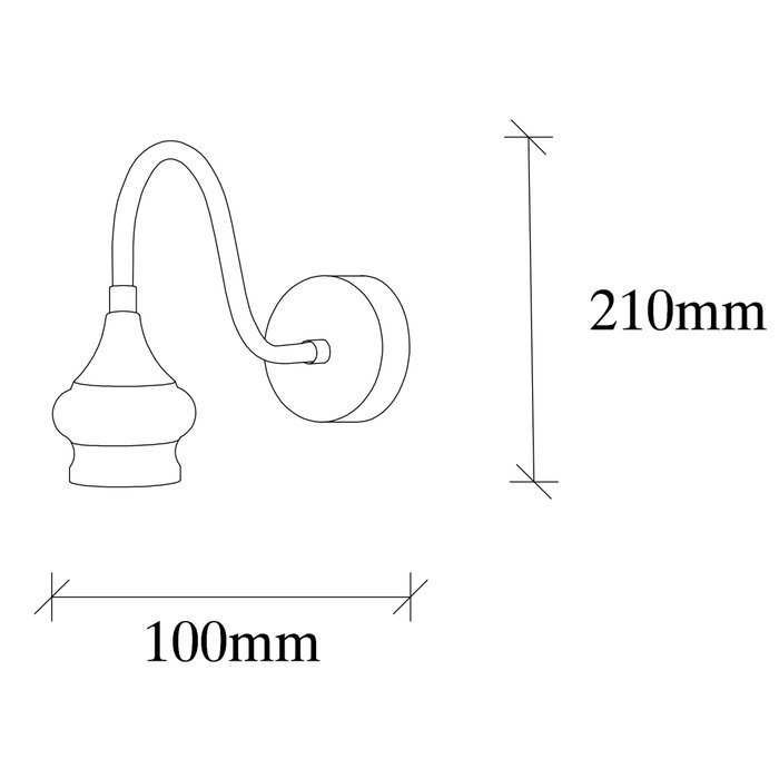 Opviq Alaaddin - 3191 Lámpara de pared negra